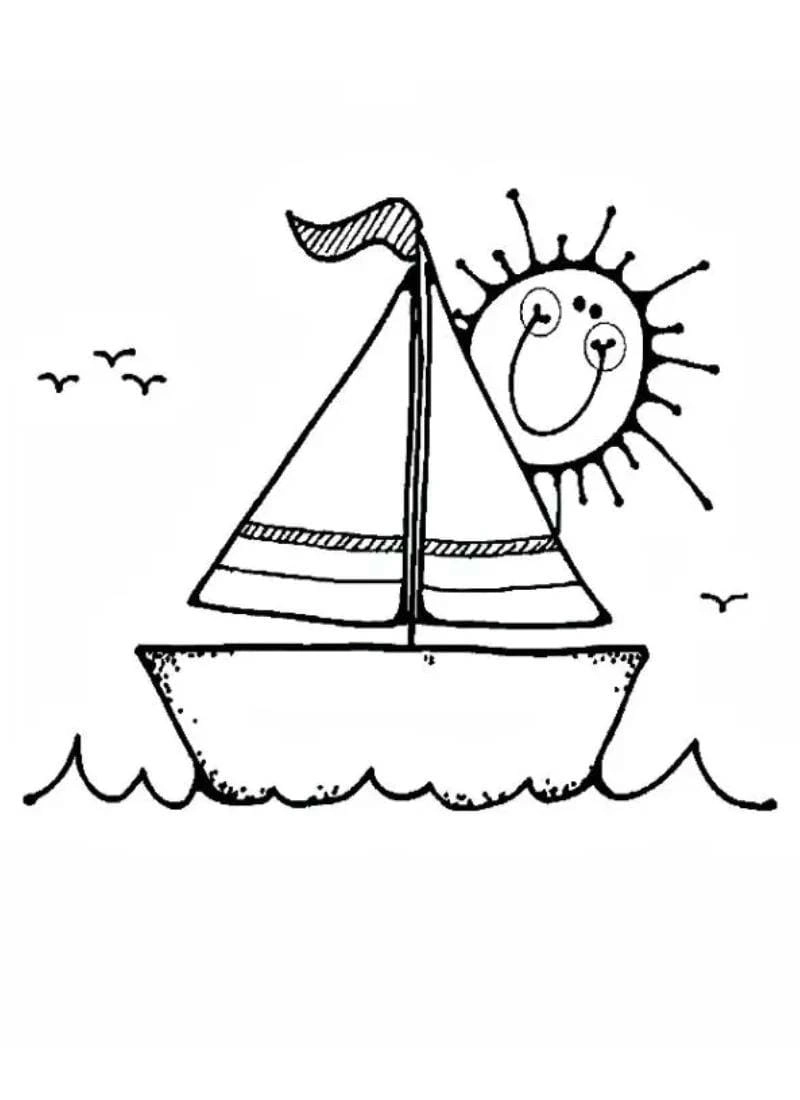 Khơi dậy trí tưởng tượng với thuyền buồm tô màu sinh động