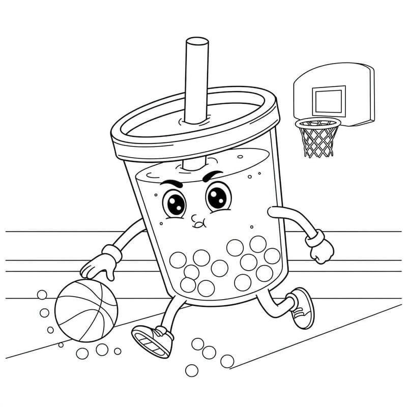 Bé nào cũng thích hình tô tranh tô màu trà sữa cute