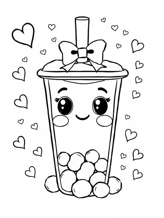 Chia sẻ bản in tranh tô màu trà sữa ngộ nghĩnh cực đáng yêu