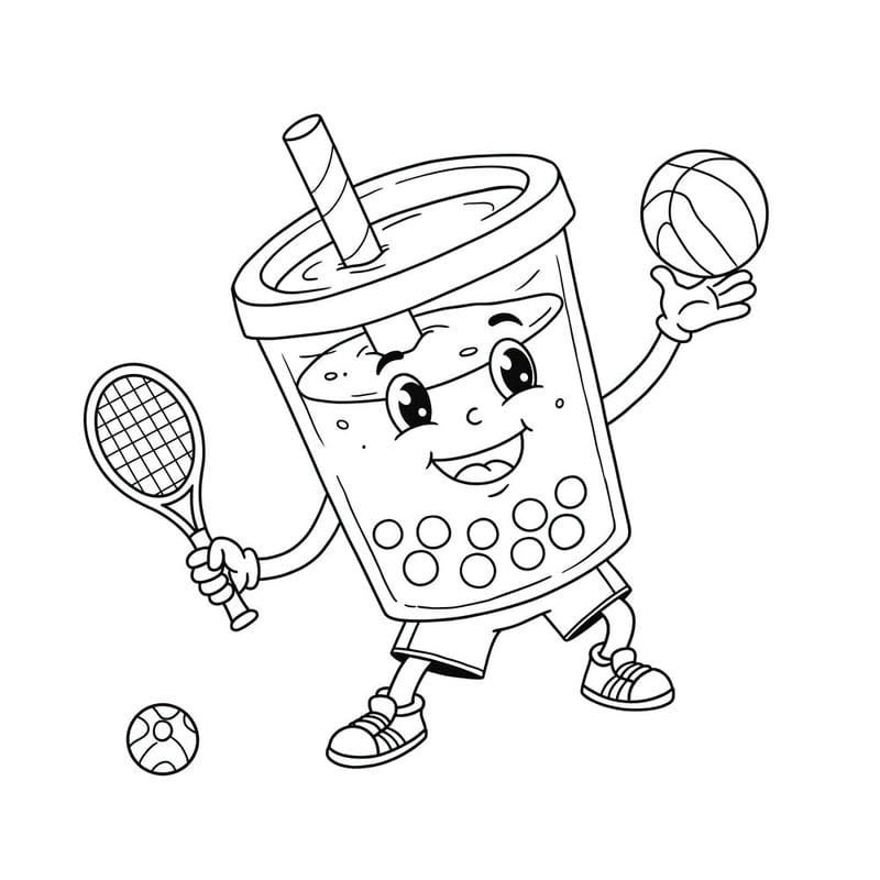 Tải về và in tranh tô màu trà sữa cho bé thỏa sức sáng tạo