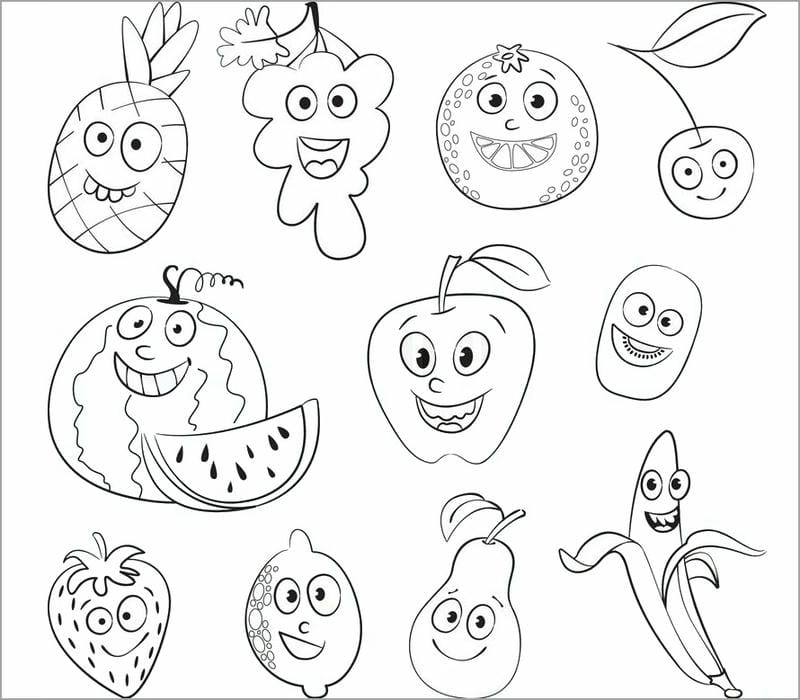 Bé sáng tạo tự do với hình vẽ trái cây