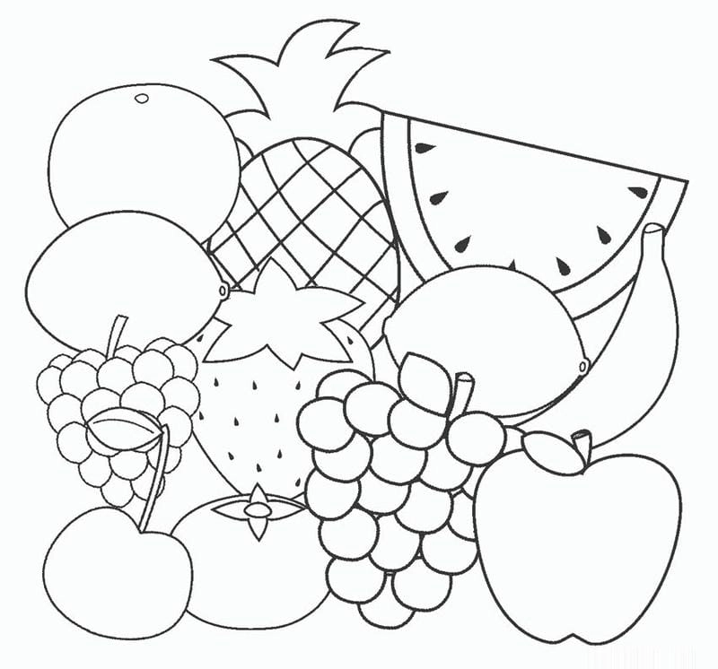 Khám phá thế giới với tranh tô màu hình trái cây
