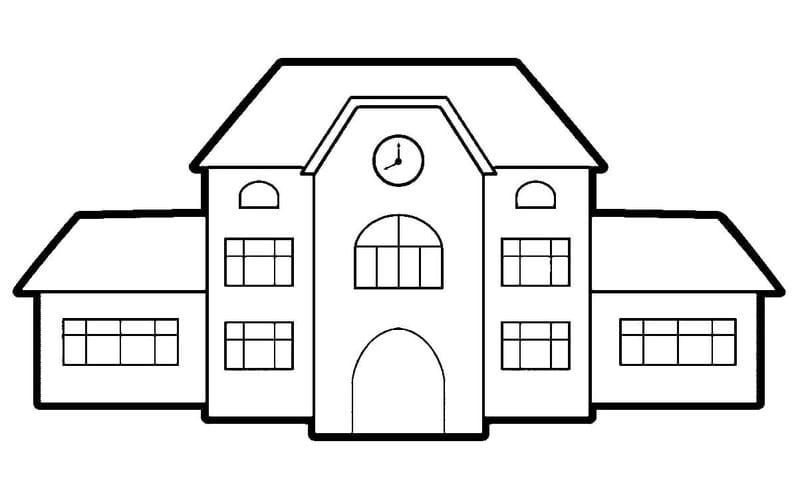 Khám phá tranh tô màu trường học sinh động cho bé yêu