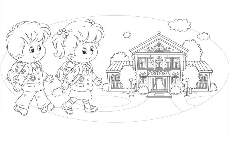 Bé hào hứng học cùng hình tô màu mầm non dễ thương