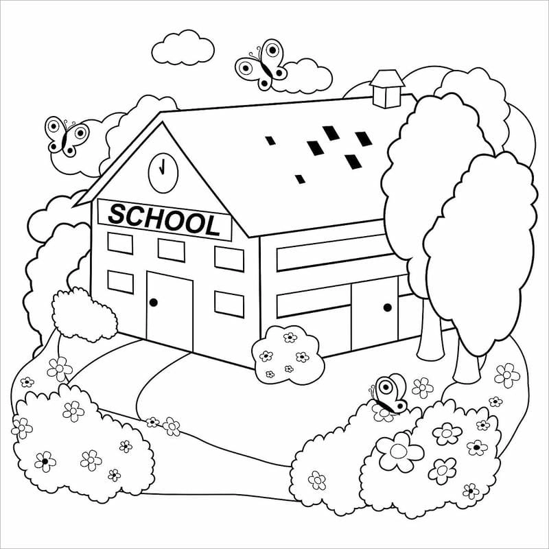 Khơi dậy trí tưởng tượng với hình tô màu trường học