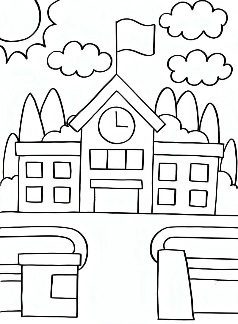 Bé thỏa sức sáng tạo với tranh trường mầm non tô màu