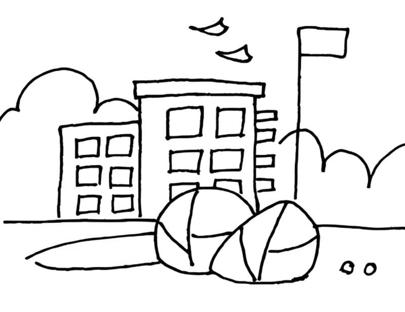 Vui học mỗi ngày cùng tranh tô màu lớp học mầm non