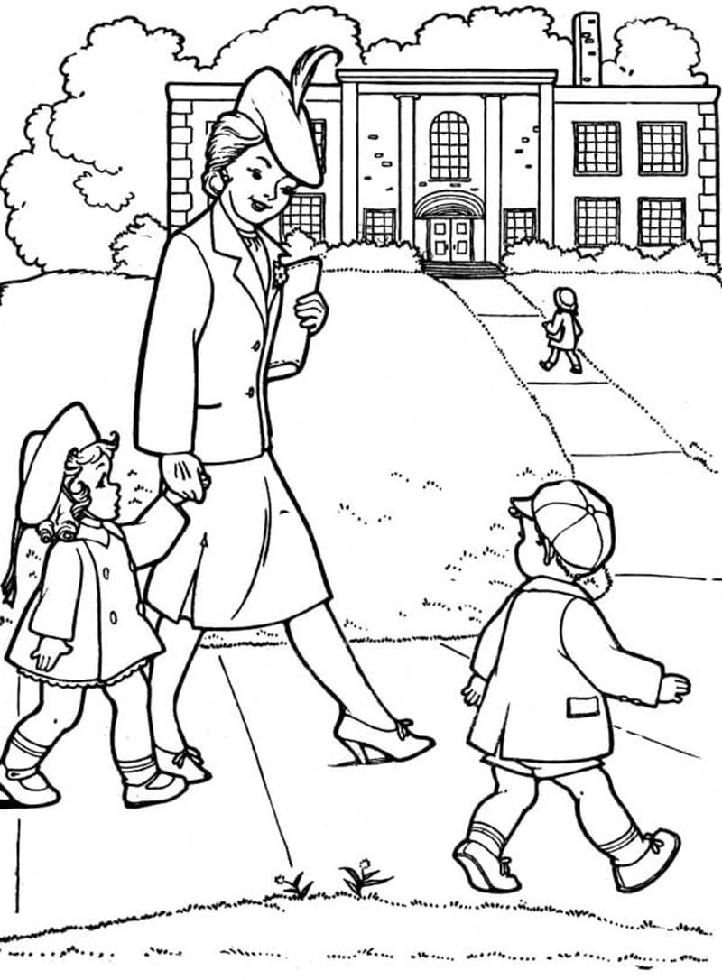 Tô yêu thương qua tranh tô màu thầy cô và mái trường