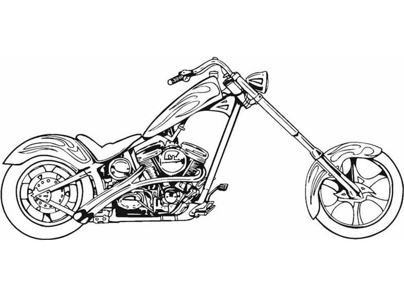 Gợi cảm hứng từ bức tranh xe mô tô cho bé tô