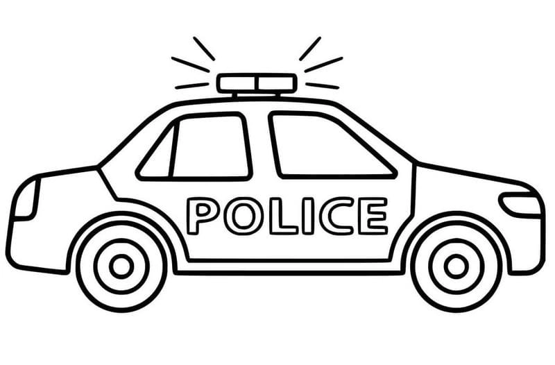 Khám phá tranh tô màu xe cảnh sát đẹp