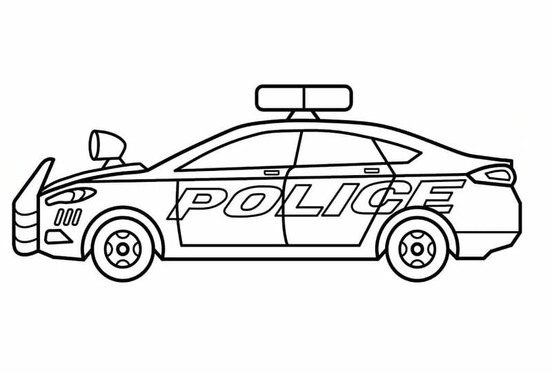 Bộ sưu tập hình xe cảnh sát tô màu đẹp