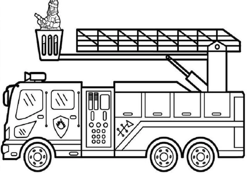 Bé yêu thích hình vẽ xe cứu hỏa cho bé tô màu vui học mỗi ngày