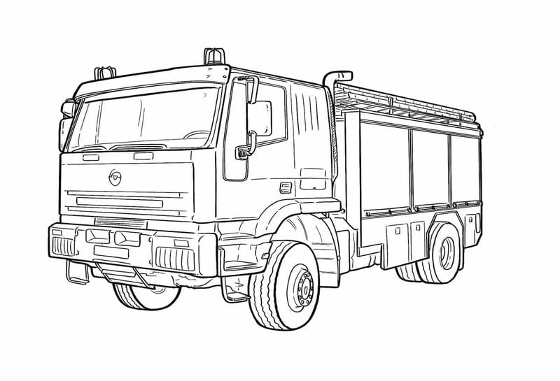 Cùng bé sáng tạo với hình xe cứu hỏa cho bé tô màu sinh động