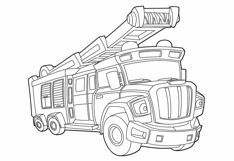 Sáng tạo không giới hạn với tô màu ô tô cứu hỏa