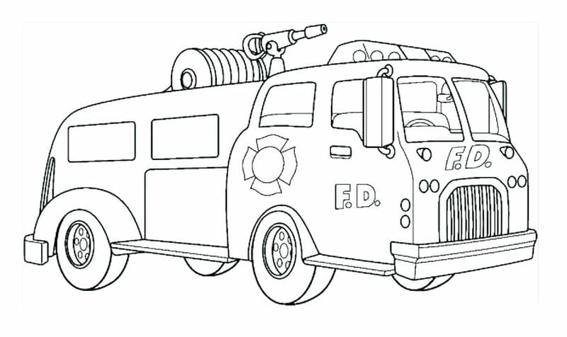 Bé vui học với xe cứu hỏa tô màu đa dạng phong cách