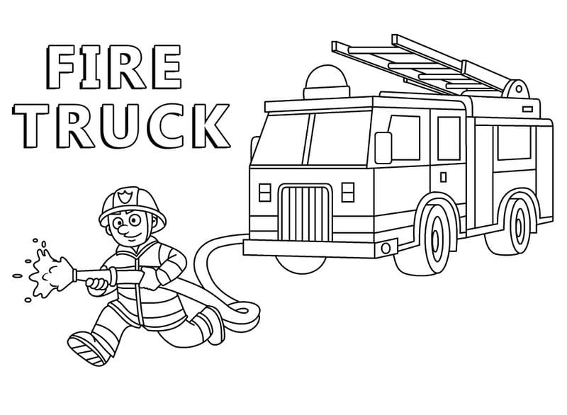 Khám phá ngay hình ảnh tô màu xe cứu hỏa độc đáo dễ tô
