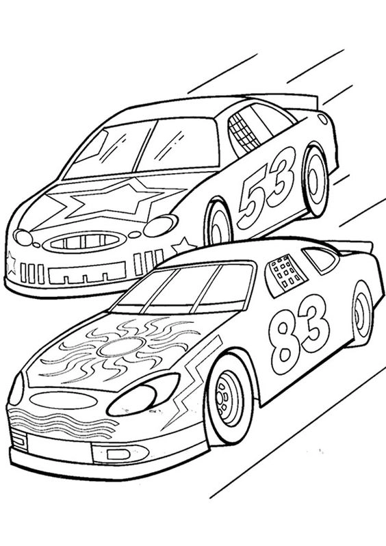 Bé thỏa sức với tranh xe đua tốc độ tô màu hấp dẫn