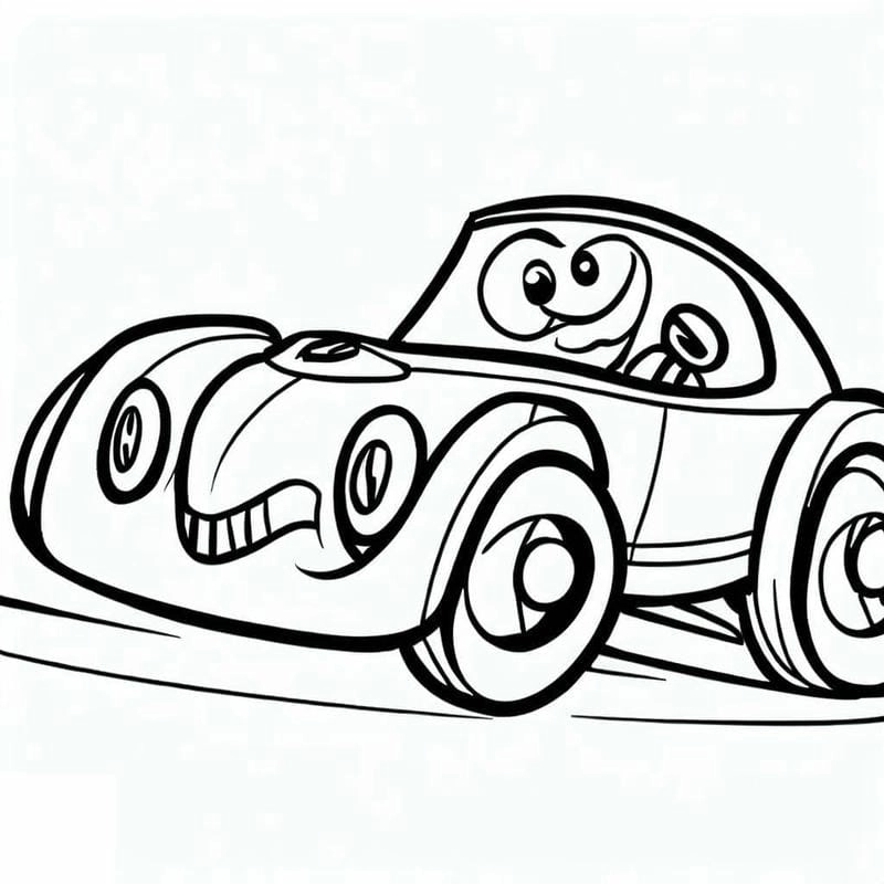 Giúp bé tô màu xe đua phát triển khả năng sáng tạo