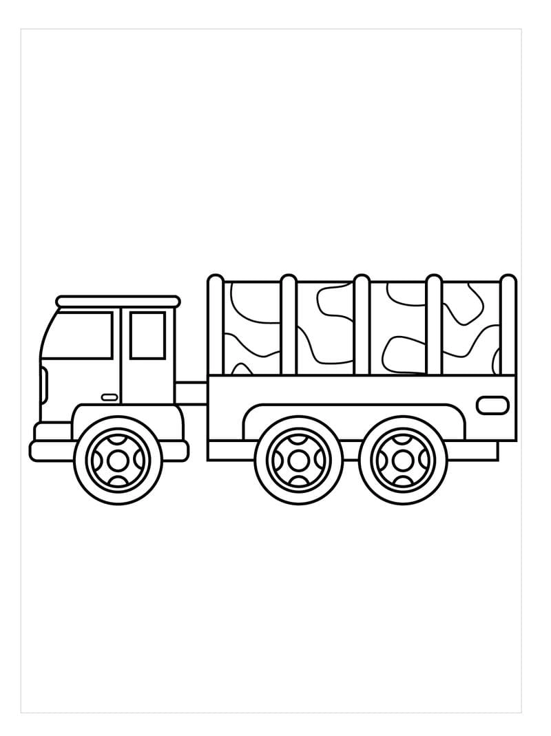 Tải về ngay bộ tranh to màu xe ô tô tải