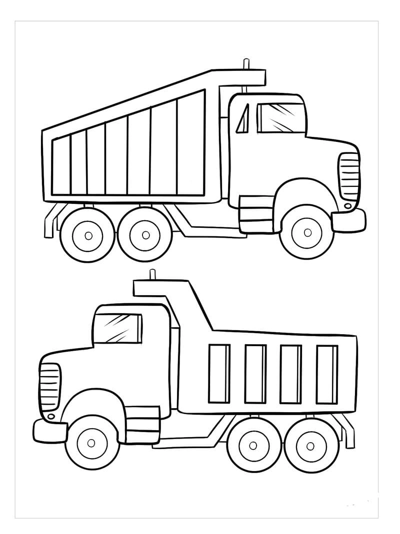 Giải trí bổ ích với tô màu xe ô tô tải