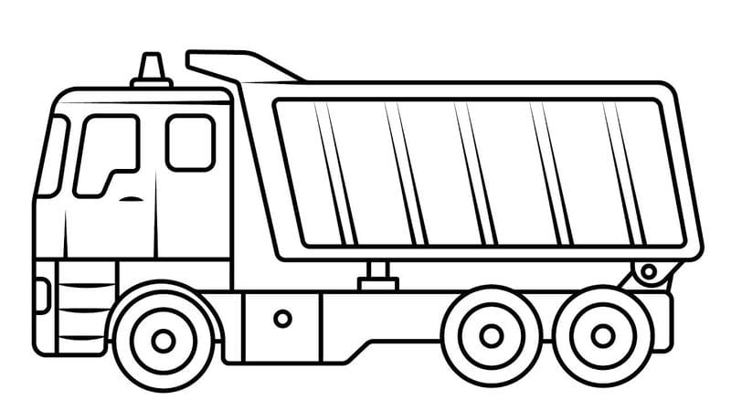 Bé thích mê các hình tô màu xe tải đẹp