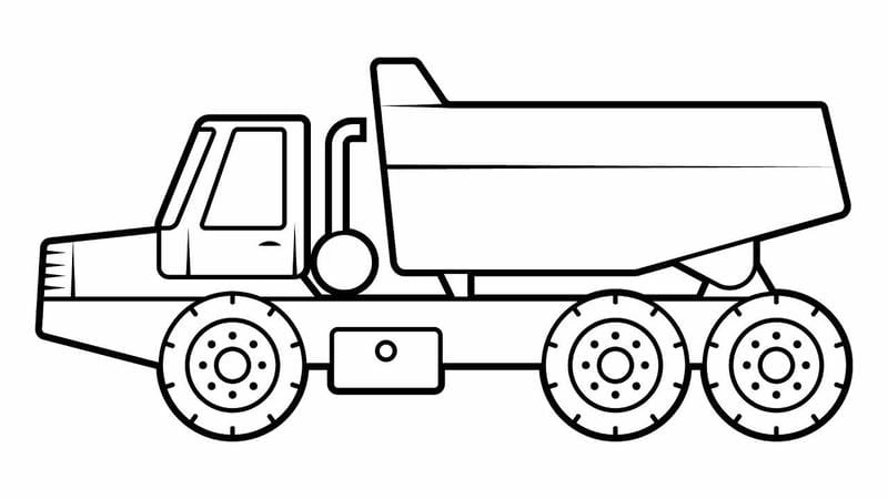 Khám phá hình khối cùng ô tô tải tô màu