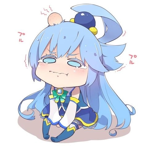 Aqua chibi hóa thân thành chibi anime girl