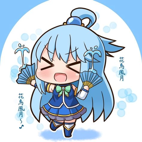 Chibi character design độc đáo với aqua chibi