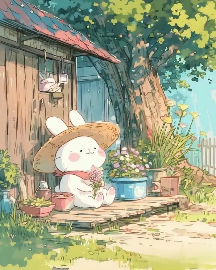 Thể hiện cảm xúc với ảnh avatar con thỏ buồn đáng yêu