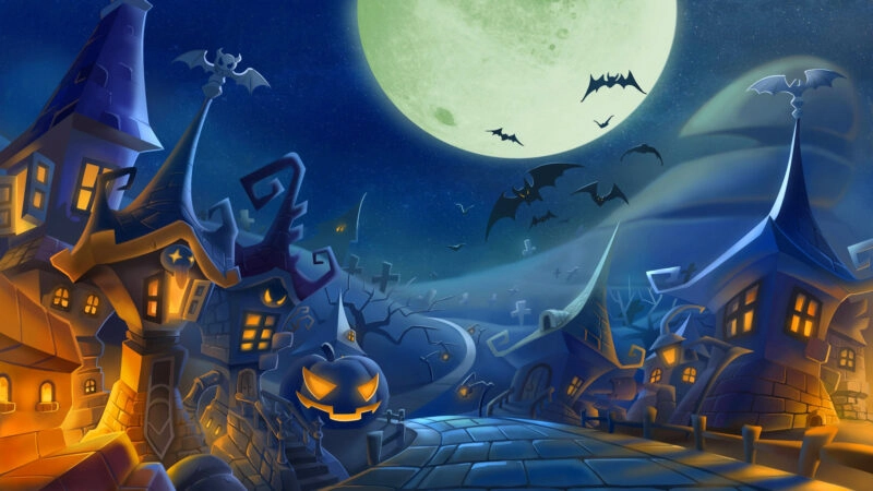 Trang trí điện thoại với hình nền Halloween ma thuật