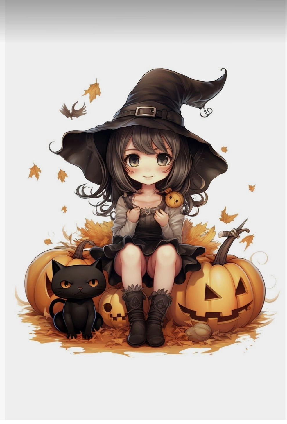 Trang trí màn hình với chibi halloween wallpaper đẹp