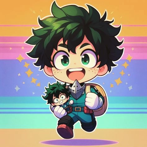 Trang trí chat với bộ deku chibi sticker siêu cute