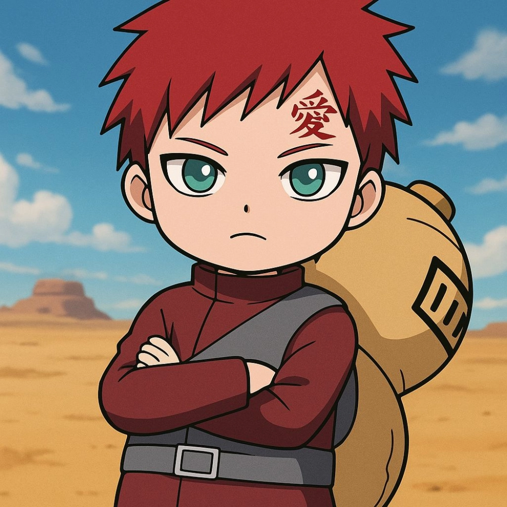 Xem bộ gaara chibi sketch phác thảo tinh tế