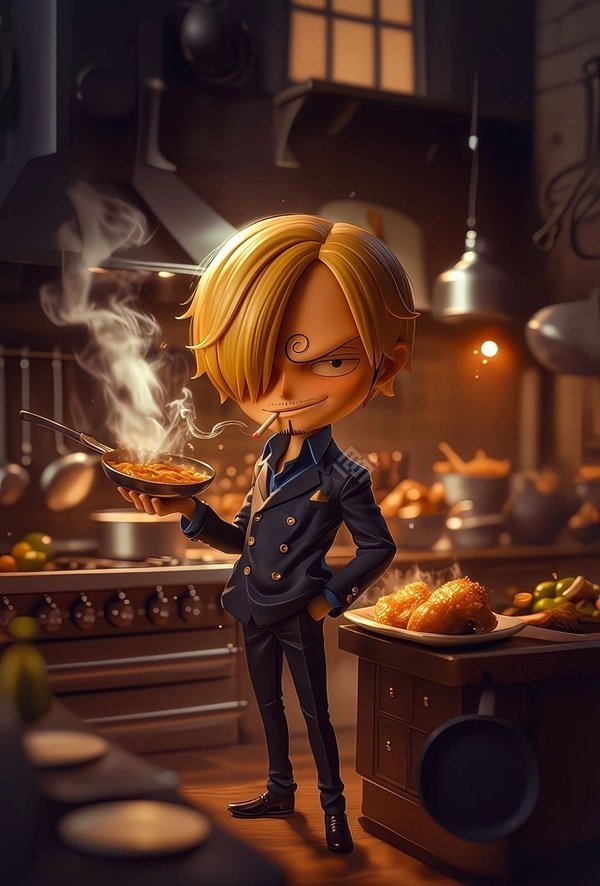 Bộ sanji wallpaper chibi siêu đáng yêu