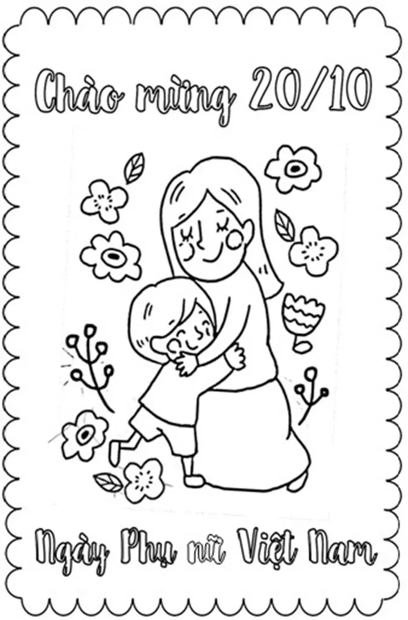 Hướng dẫn tranh tô màu 20/10 đơn giản dễ thực hiện