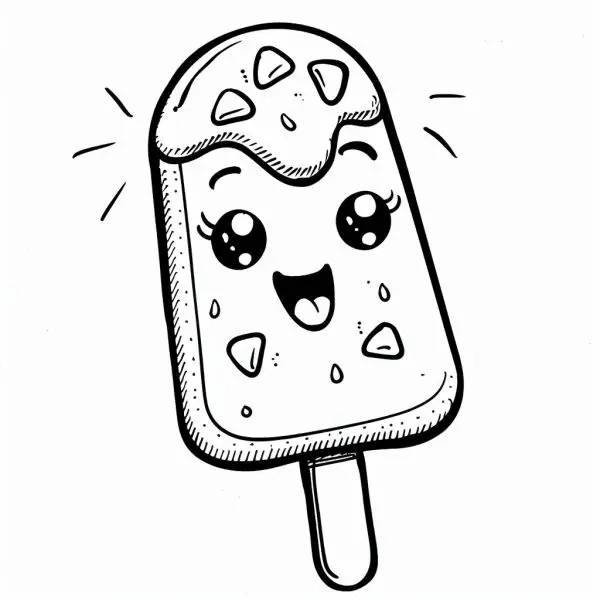 Tô màu sinh động cùng tranh tô màu kem que đáng yêu