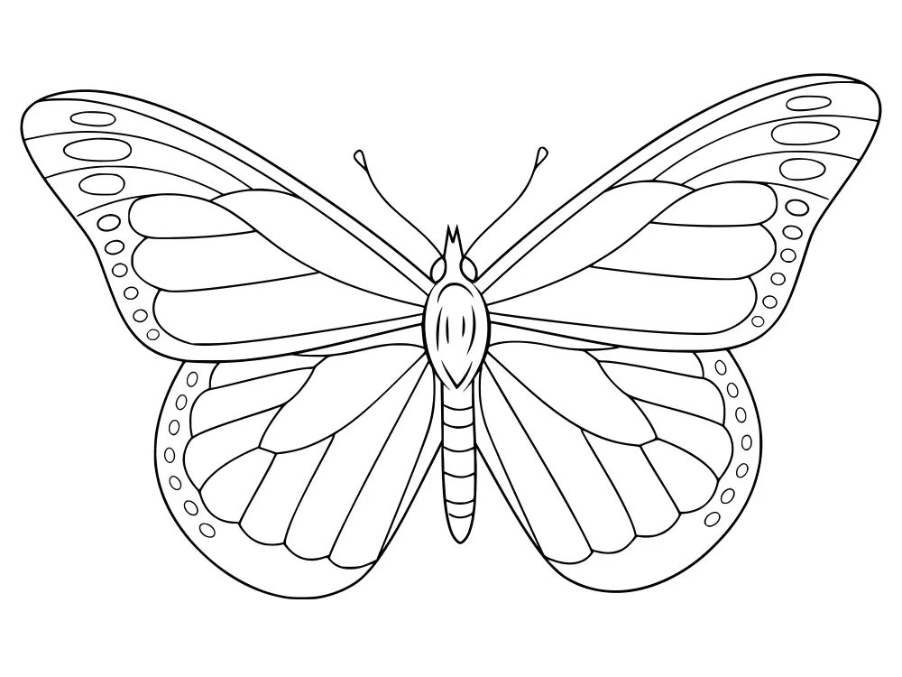 Vui chơi nhẹ nhàng với tranh tô màu con bướm đơn giản