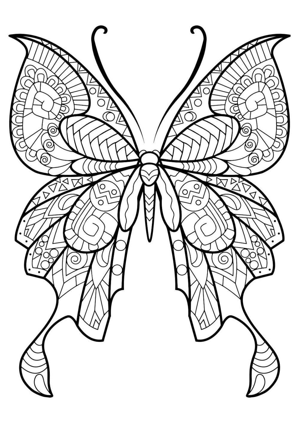 Bé yêu khám phá sắc màu qua tranh tô màu con bướm cho bé