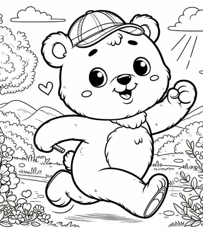  Khám phá bộ sưu tập tranh tô màu con gấu đáng yêu nhất 