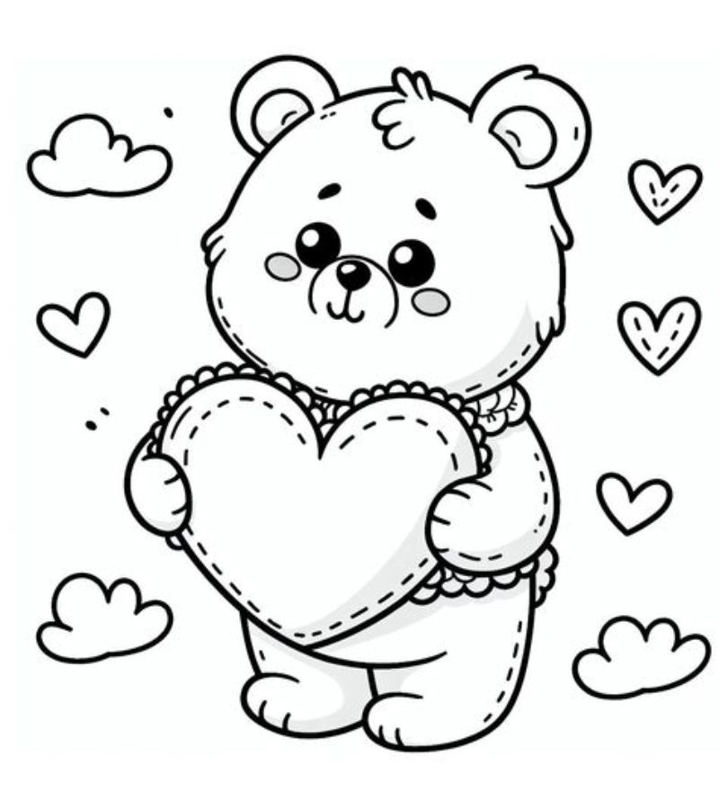 Vui học cùng tranh tô màu con gấu trúc đáng yêu