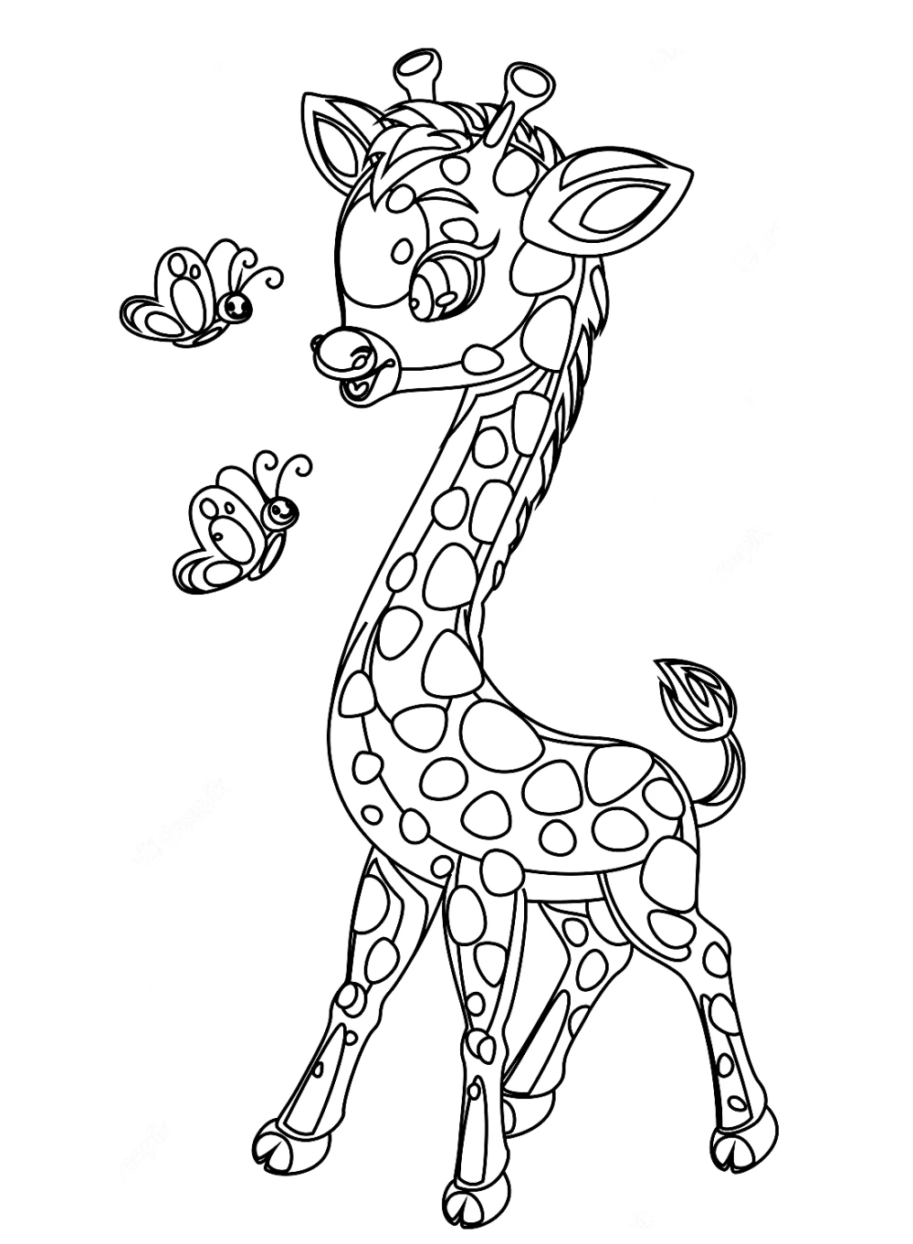 Tô vui tranh tô màu hươu nai đáng yêu cho bé