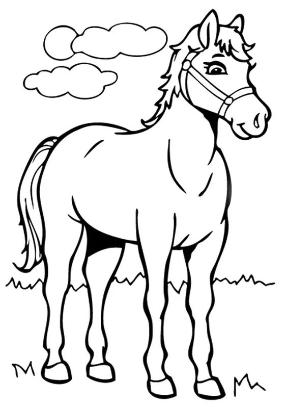 Tạo hình ngộ nghĩnh với tranh tô màu con ngựa pony