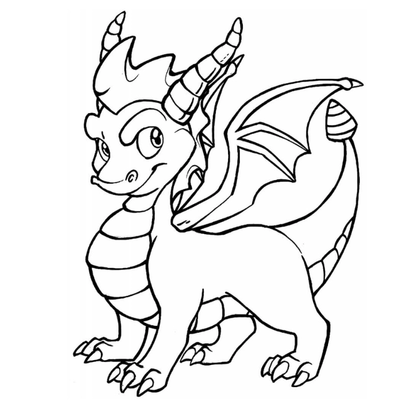 Sáng tạo vui nhộn với tranh tô màu con rồng cute dễ thương