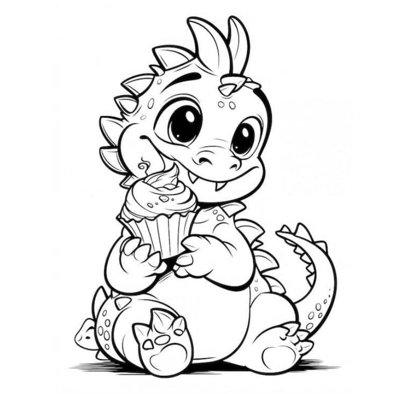 Sáng tạo sinh động cùng tranh tô màu rồng chibi đáng yêu