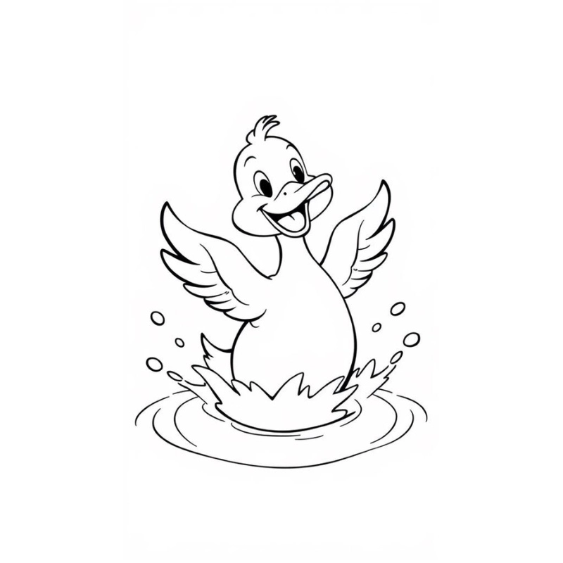 Tô màu sinh động cùng tranh tô màu con vịt donald