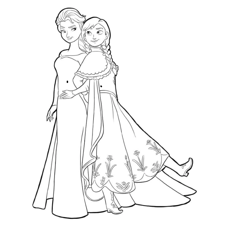Tạo ra tranh tô màu công chúa Anna chibi xinh xắn cho bé