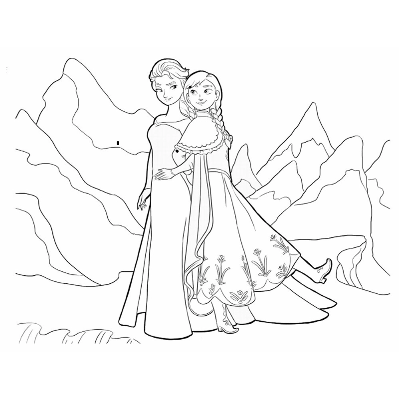 Bé yêu thích tranh tô màu công chúa Anna cho bé gái vui nhộn