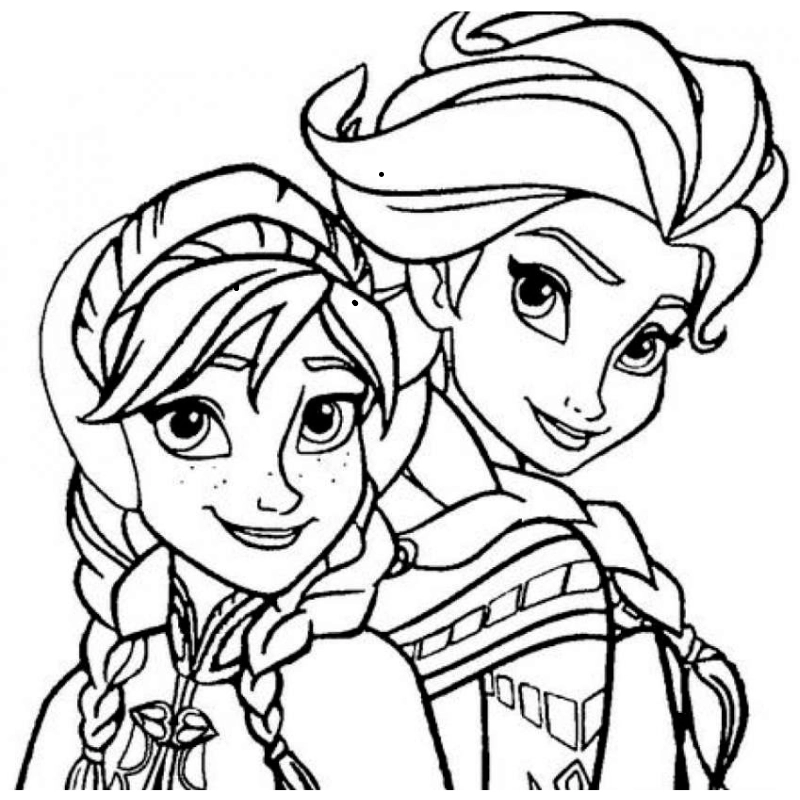 Vui cùng tranh tô màu công chúa Anna và hoàng tử Kristoff dễ thương