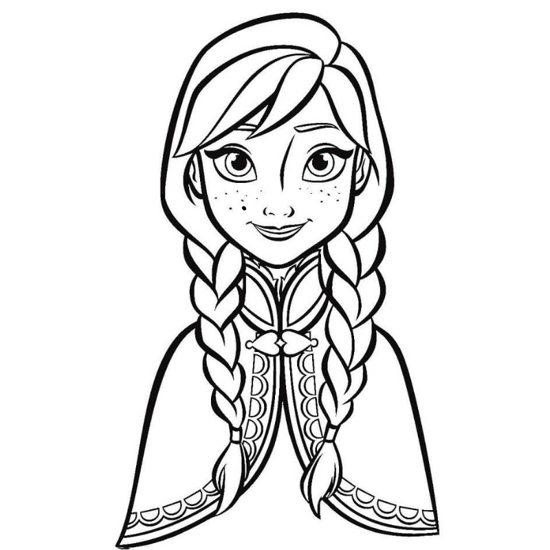 Khám phá tranh tô màu công chúa Anna Arendelle tuyệt đẹp cho bé