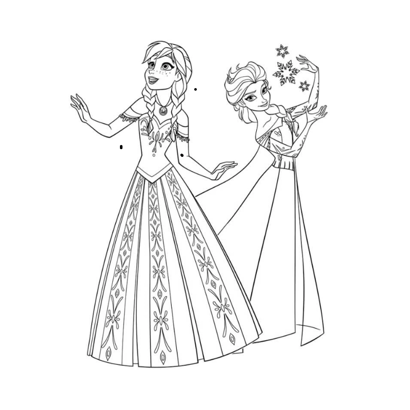 Tận hưởng tranh tô màu công chúa Anna frozen sinh động hấp dẫn